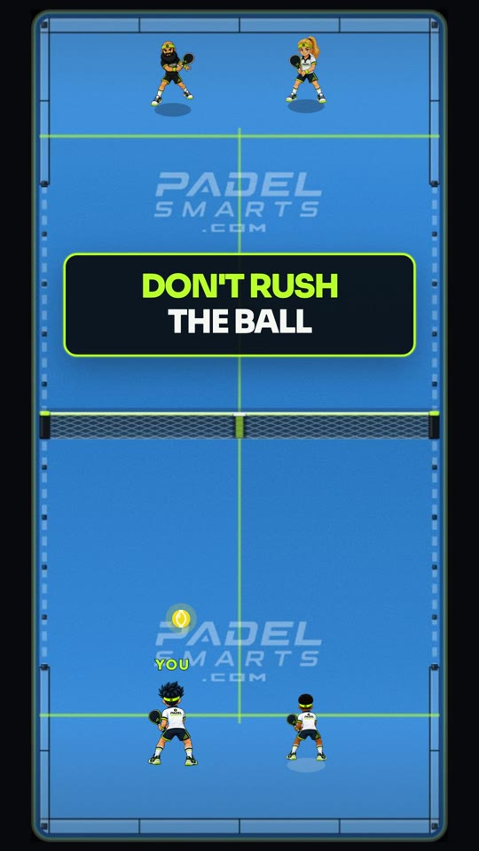 Don't rush the ball. First teaching moment.
